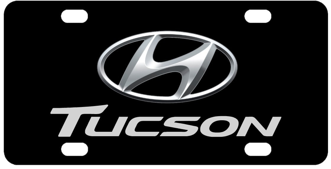 Black Stainless Steel License Plate Frame – Tucson Style, Sleek Finish, No Warranty