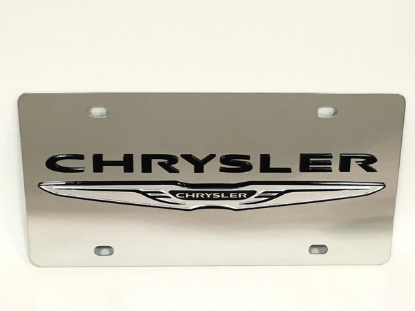 Chrysler Logo Stainless Steel License Plate