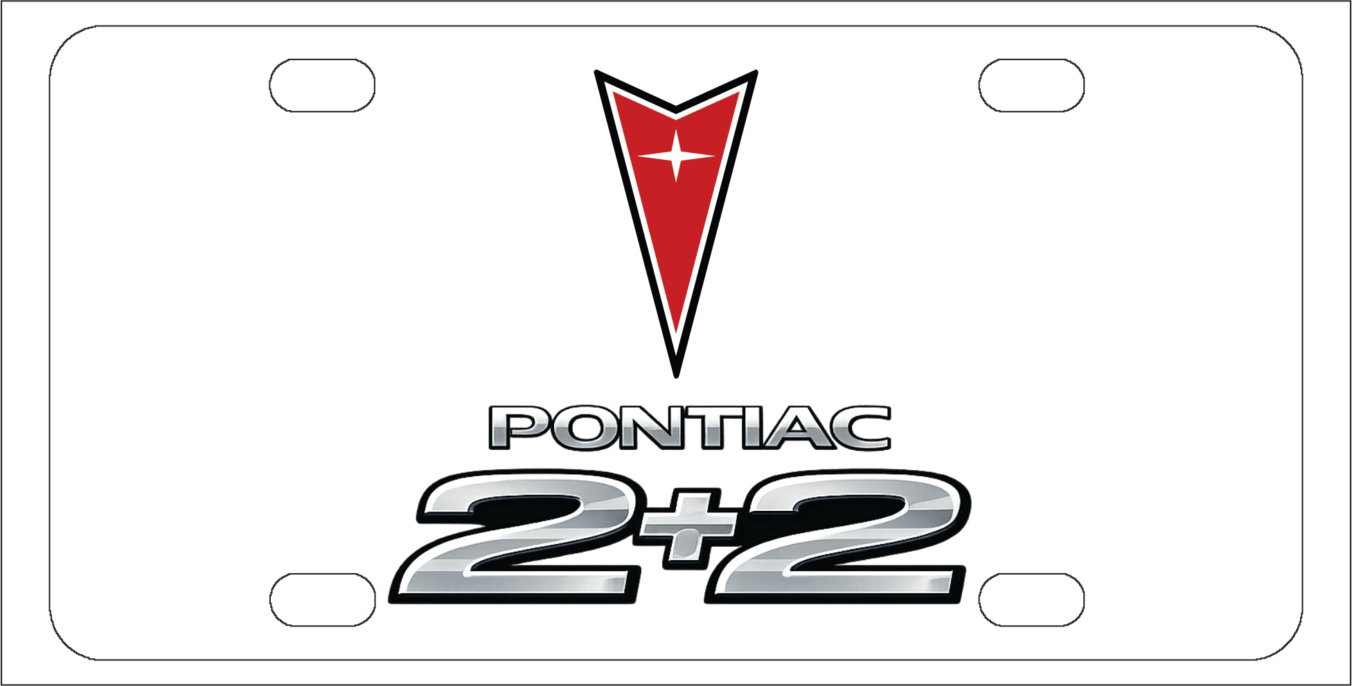 Pontiac 2+2 License Plate