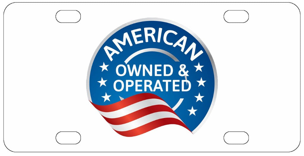American Owned and Operated License Plate