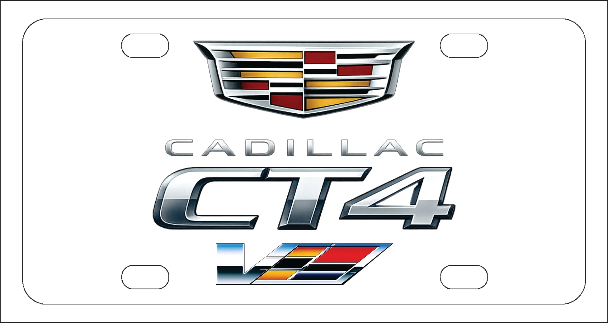 Cadillac CT4-V License Plate
