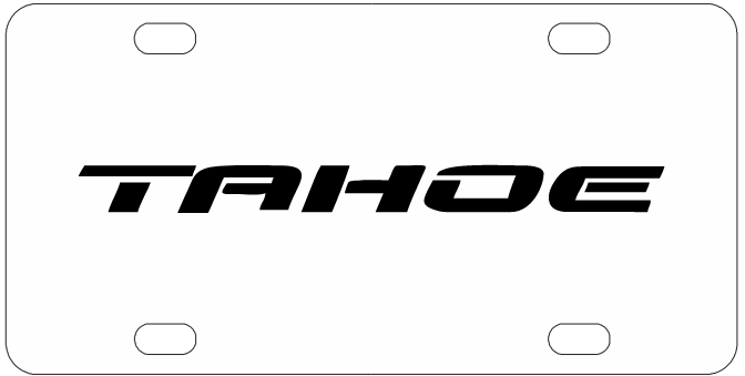 Chevy Tahoe License Plate
