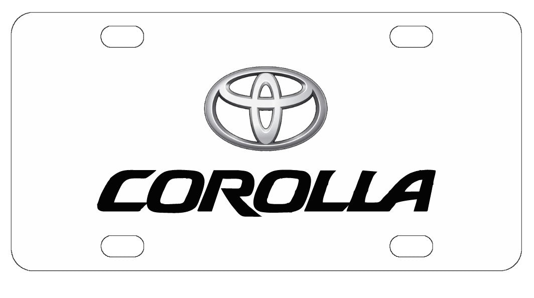 Custom Toyota Corolla License Plate – 6x12 Inches Aluminum & Vinyl By 734designs