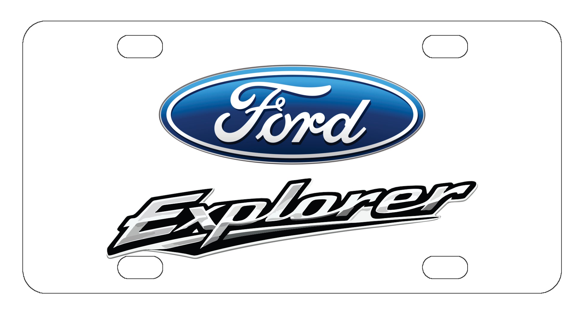 Ford Explorer License Plate