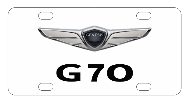 Hyundai Genesis G70 License Plate