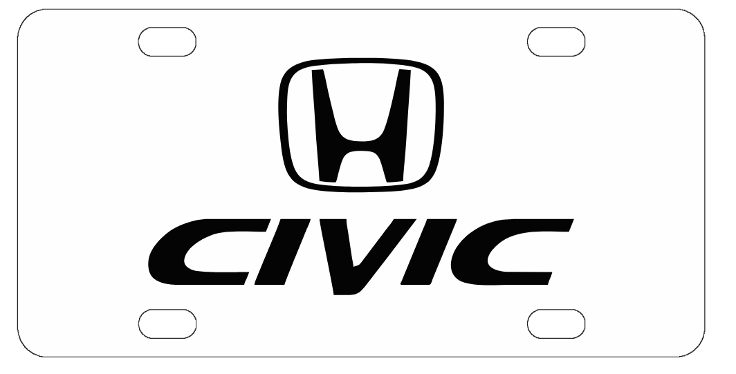 Honda Civic License Plate