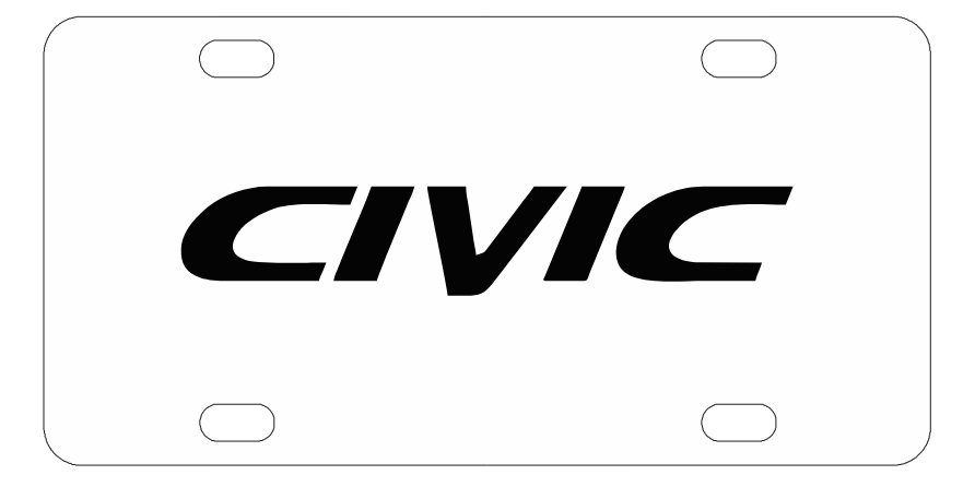 Honda Civic License Plate