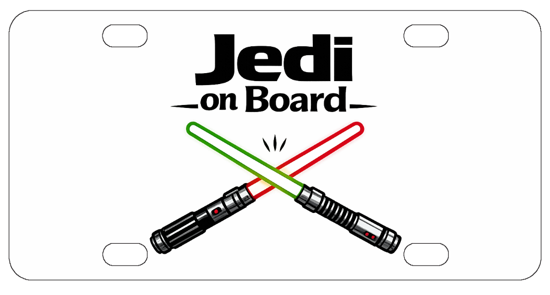 Jedi On Board - License Plate - Front Bumper