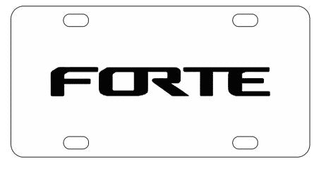 Kia Forte License Plate