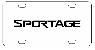 Kia Sportage License Plate