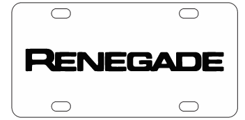 Jeep Renegade License Plate