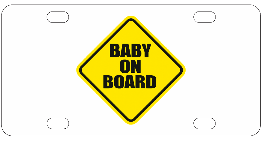 Baby On Board - Funny License Plate - Front Bumper