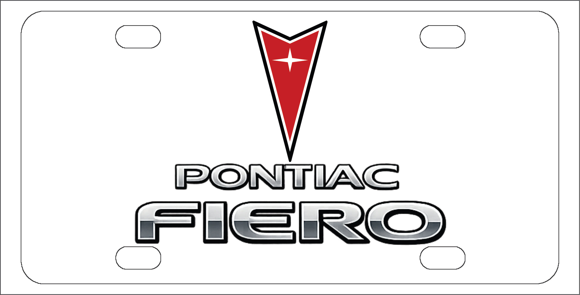 Pontiac Fiero License Plate