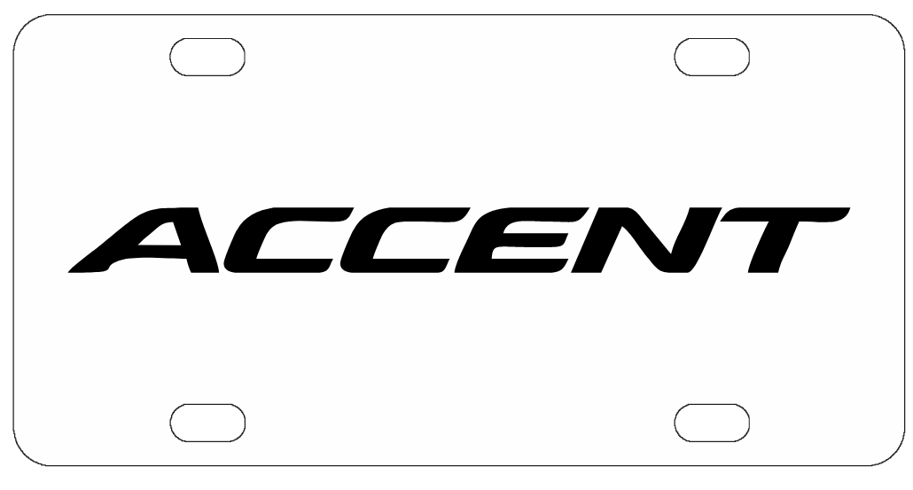 Hyundai Accent License Plate