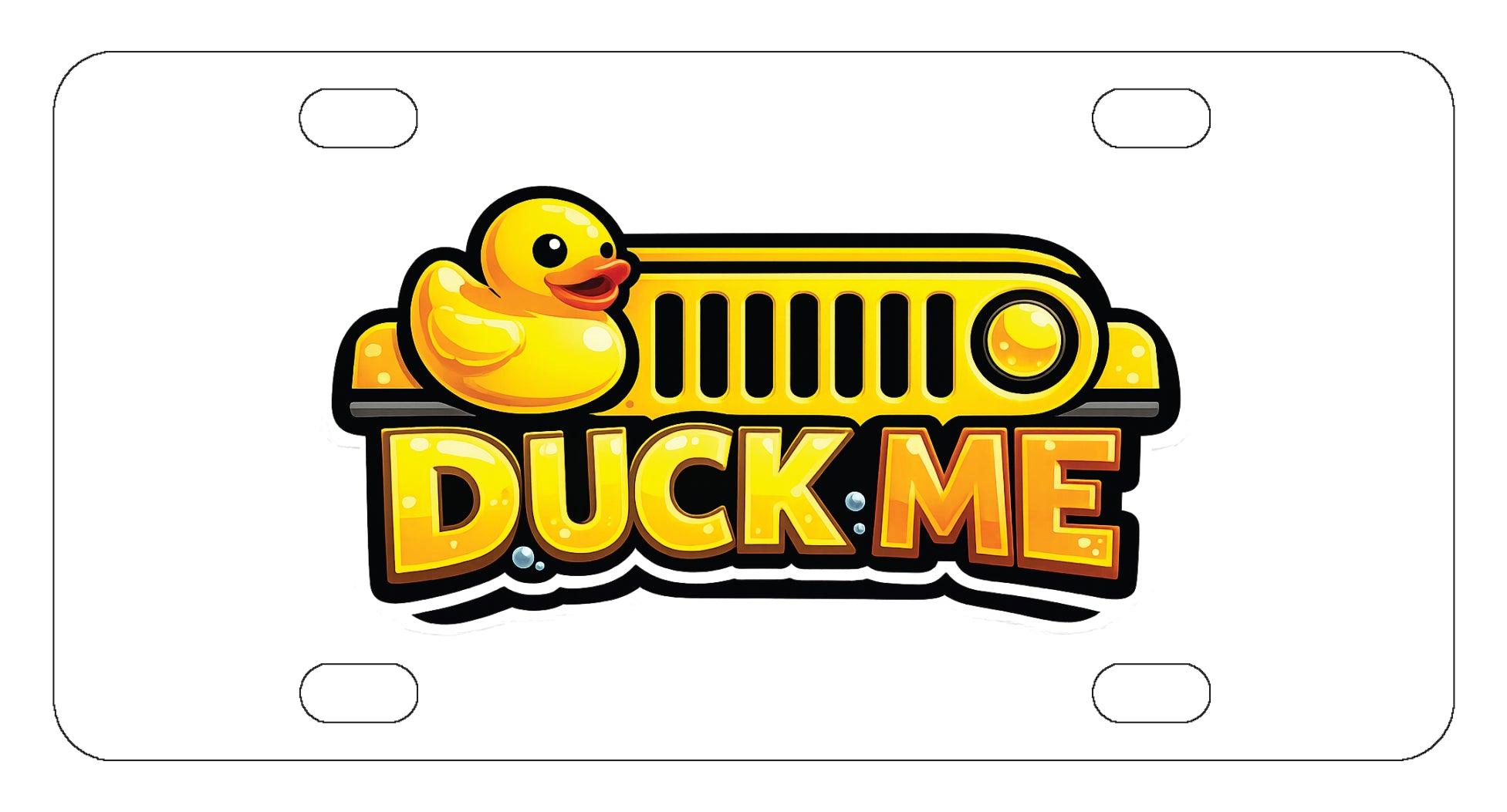 Jeep Duck Me License Plate