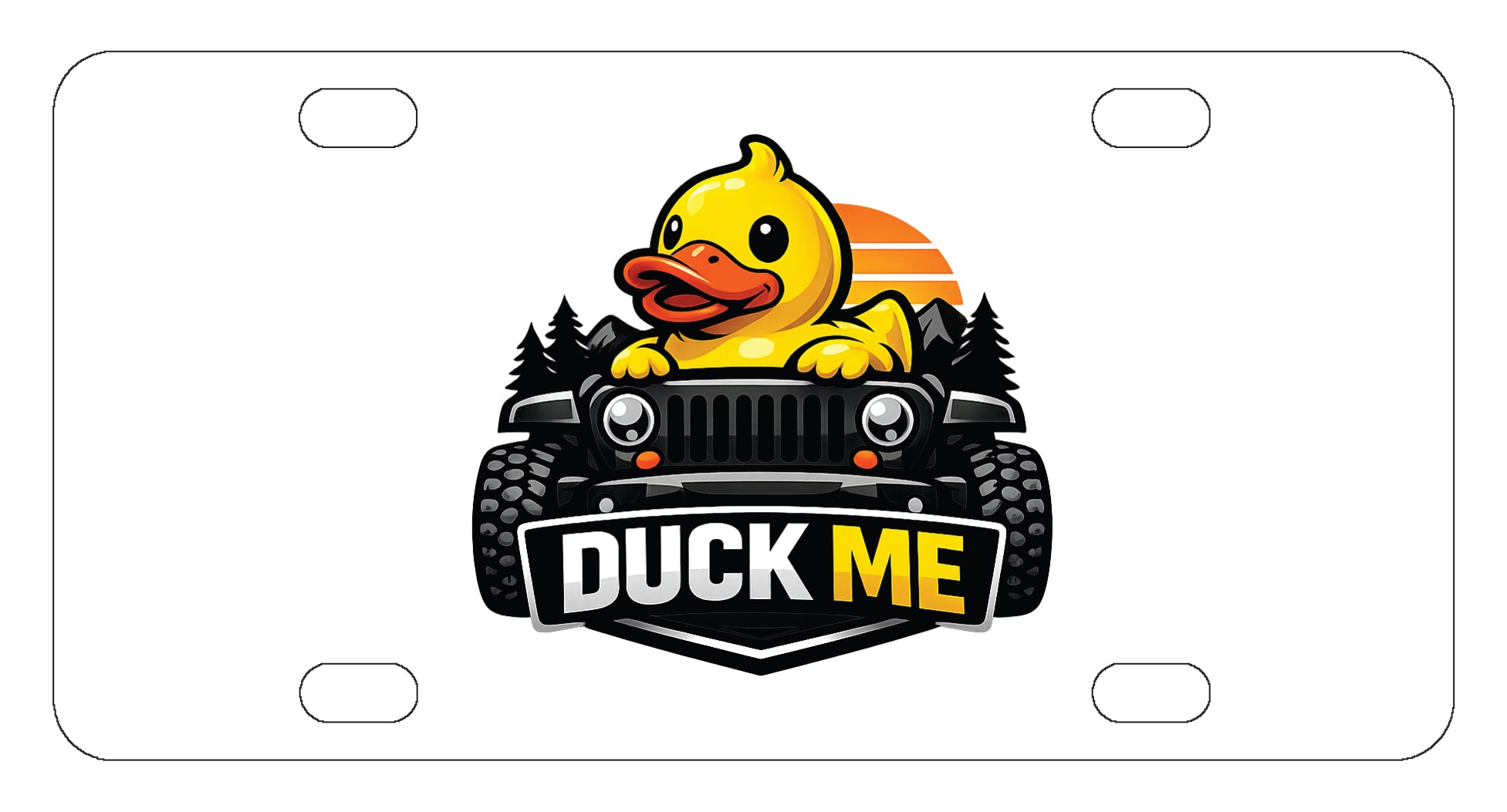 Jeep Duck Me License Plate
