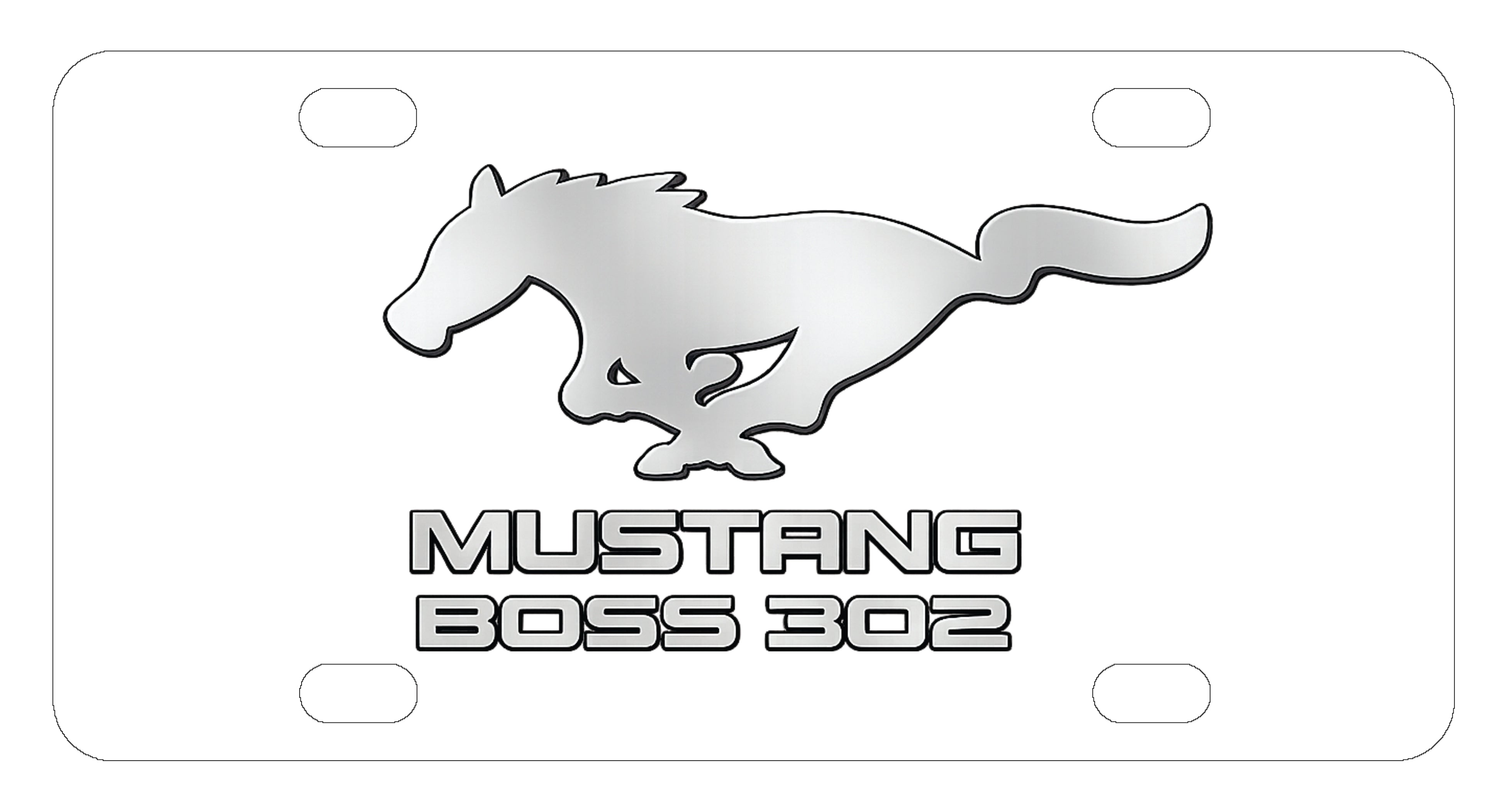 Ford Mustang Mach Boss 302 License Plate