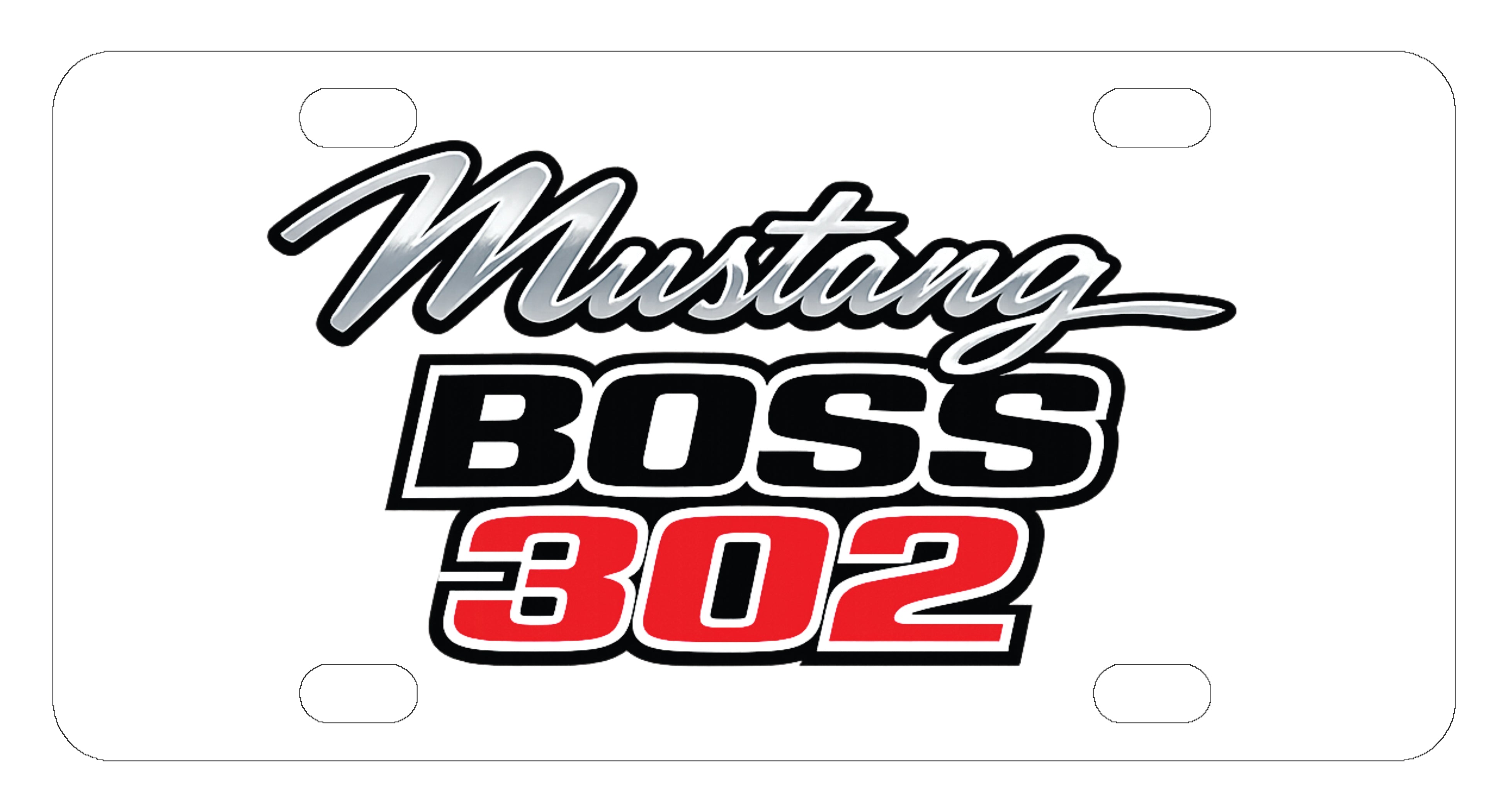 Ford Mustang Mach Boss 302 License Plate
