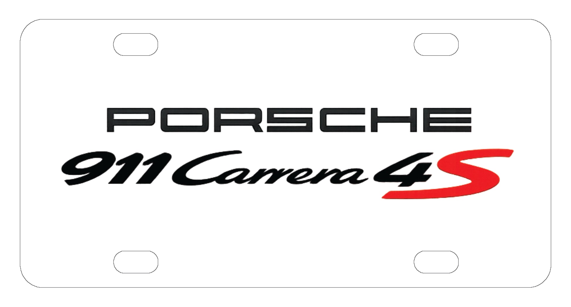 Porsche 911 Carrera 4S License Plate