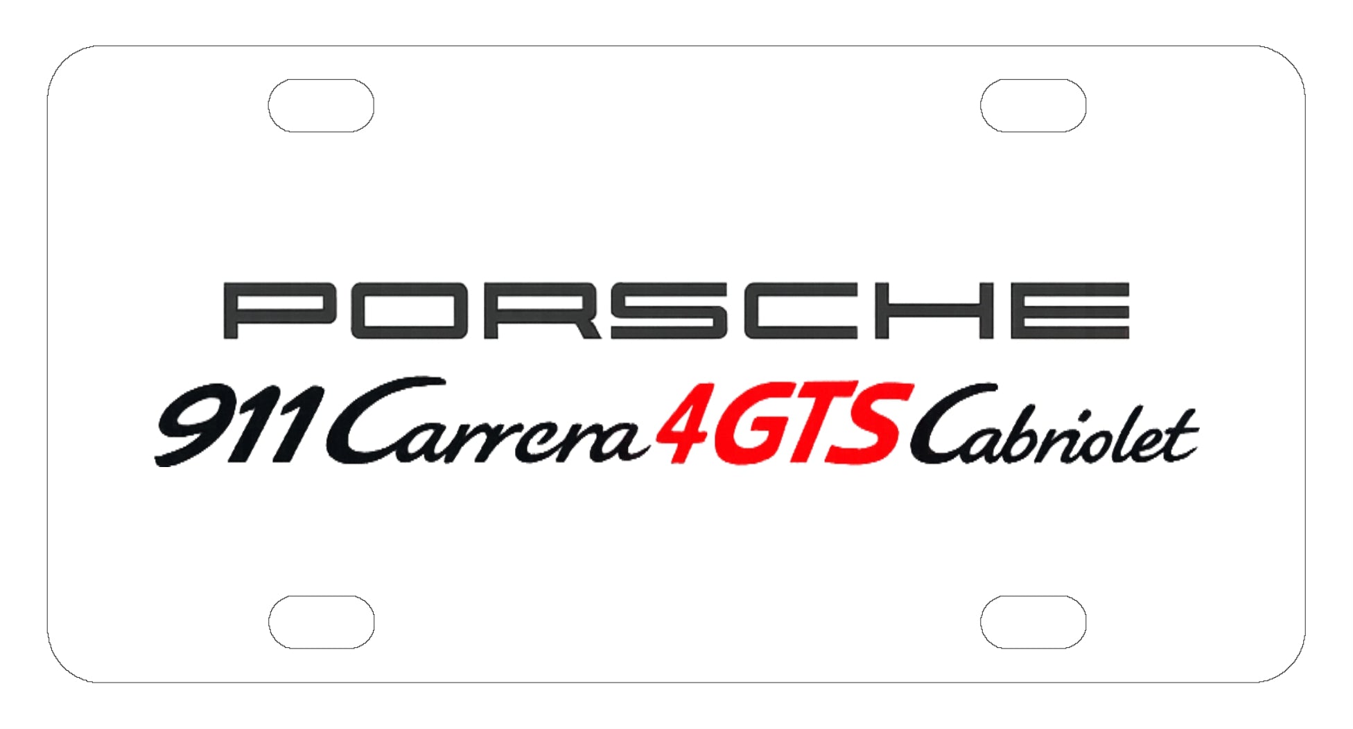Porsche 911 Carrera 4 GTS Cabriolet License Plate