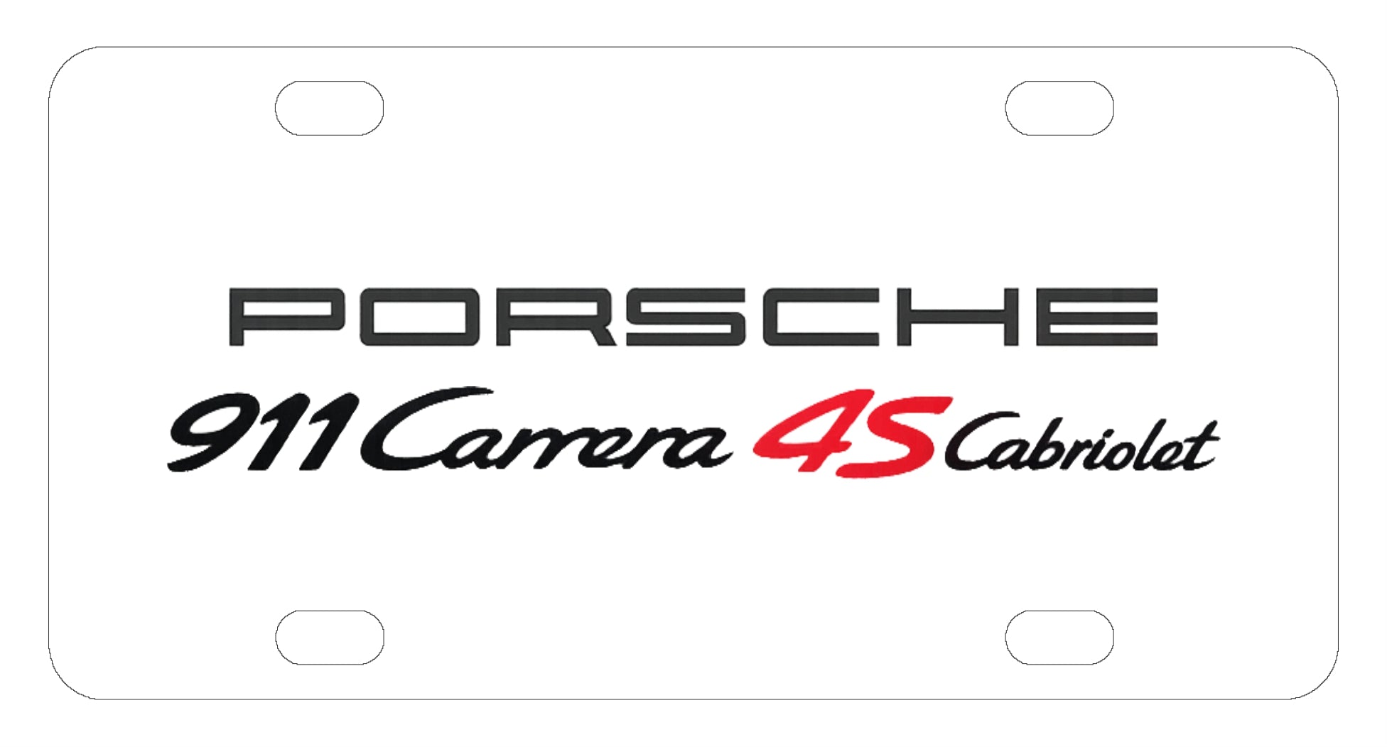 Porsche 911 Carrera 4S Cabriolet License Plate