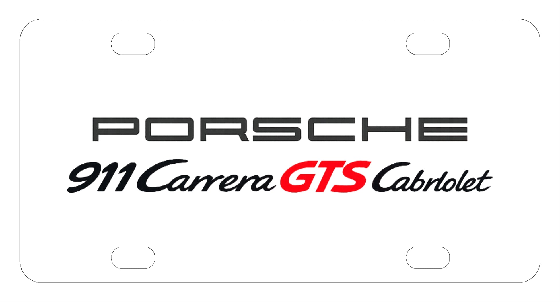 Porsche 911 Carrera GTS Cabriolet License Plate