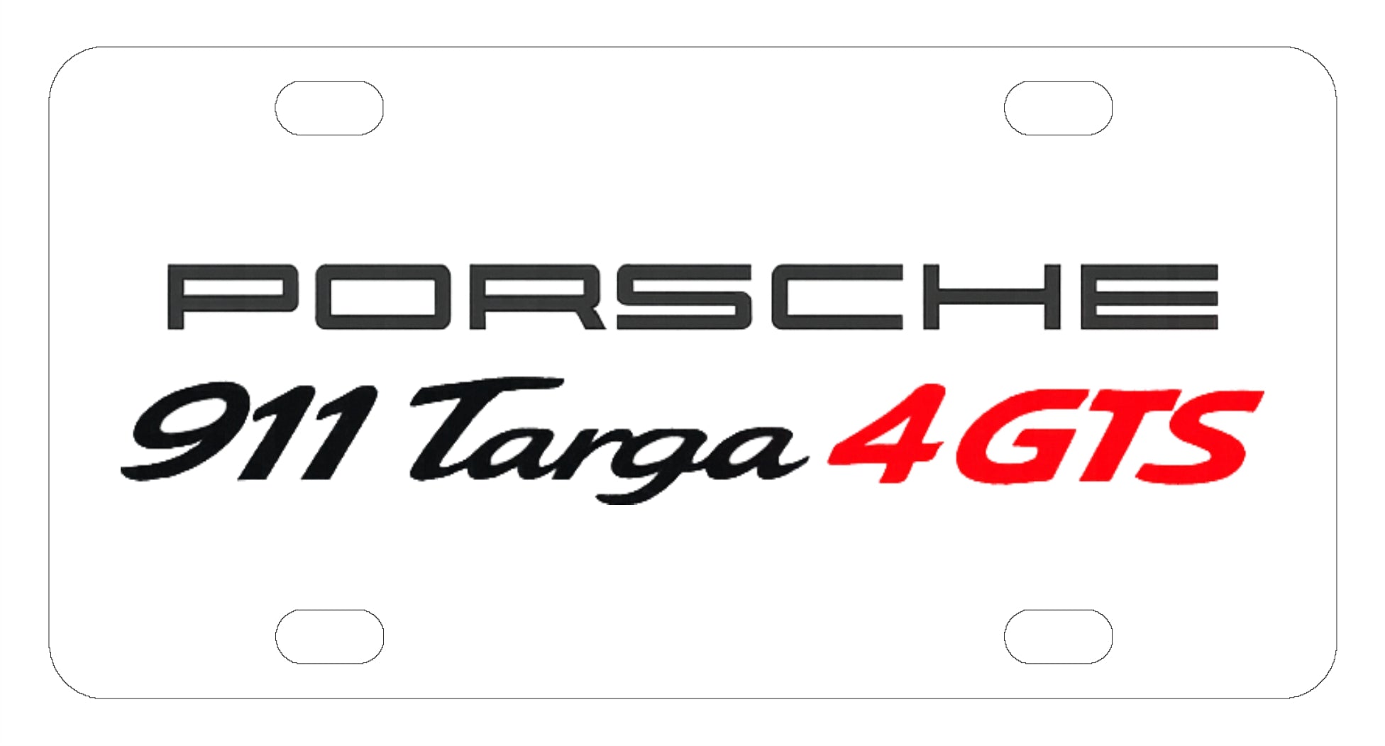 Porsche 911 Targa 4 GTS License Plate