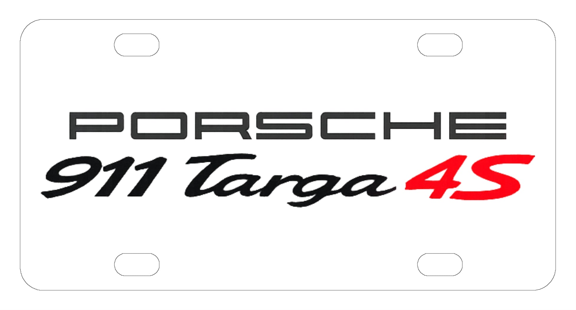 Porsche 911 Targa 4S License Plate