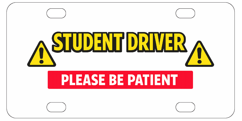 Student Driver - License Plate - Front Bumper