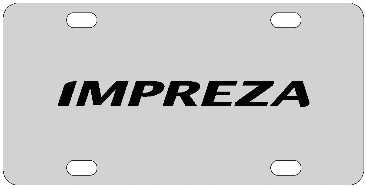 Subaru Impreza License Plate