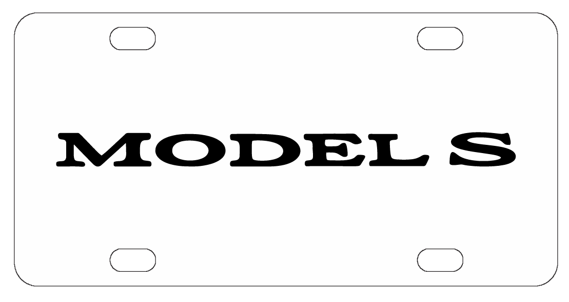 Tesla Model S License Plate