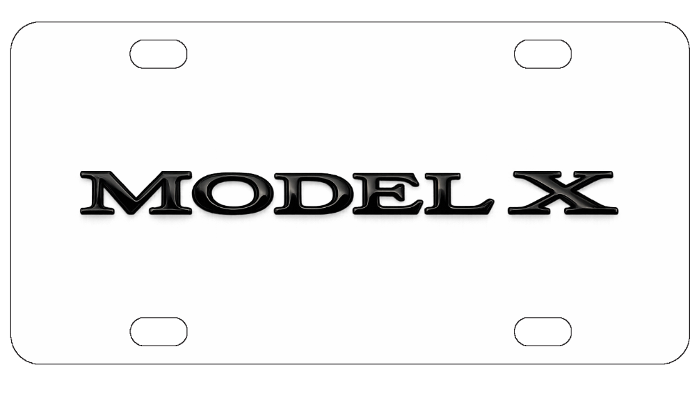Tesla Model X License Plate