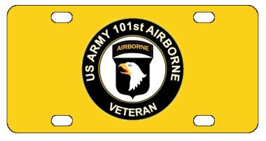 Army 101st Airborne Veteran License Plate
