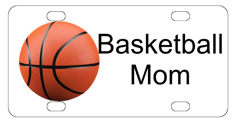 Basketball Mom Sports License Plate