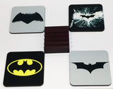 Batman Coasters - Set of 4 (with Mahogany Display Stand)