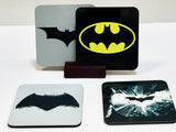 Batman Coasters - Set of 4 (with Mahogany Display Stand)