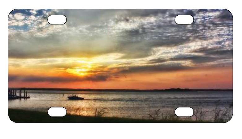 Beach Sunset License Plate