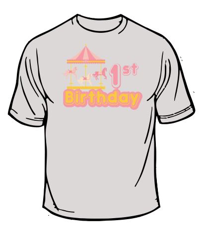 Carousel 1st Birthday T-shirt
