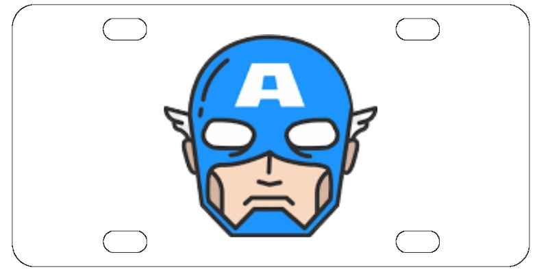 Captain America License Plate