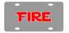 Firefighter Fire License Plate