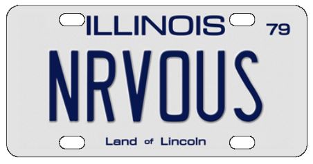 Ferris Bueller NRVOUS License Plate
