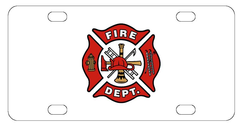 Firefighter Fire Dept License Plate