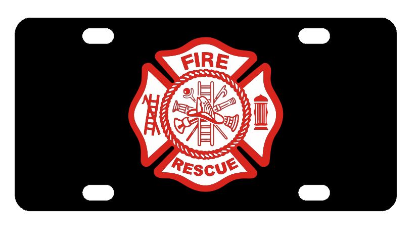 Firefighter Fire Rescue License Plate