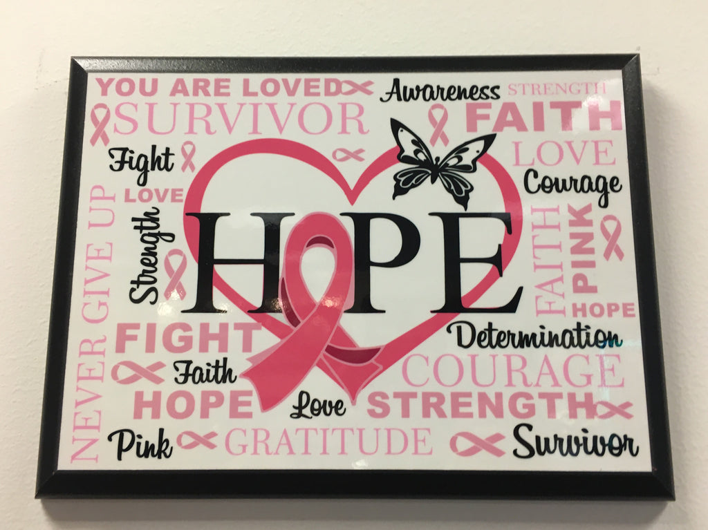 Breast Cancer Awareness - HOPE Plaque
