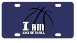 I Am Basketball Sports License Plate