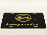 Chevy Impala Black/Gold License Plate