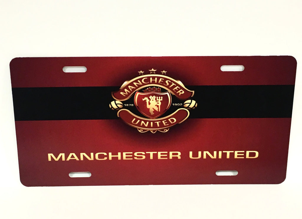 Manchester United Red License Plate