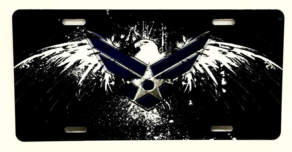 U.S. Air Force Grunge Eagle License Plate