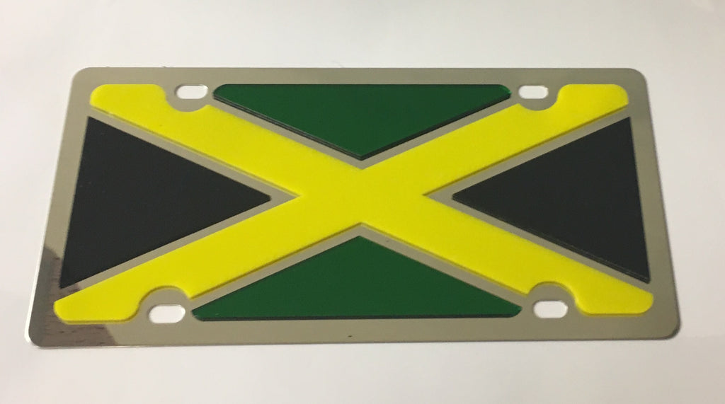 Brasil Flag Stainless Steel License Plate
