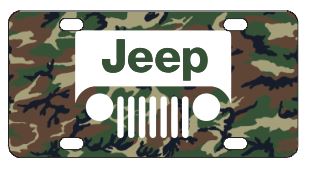 Jeep Camoflauge License Plate